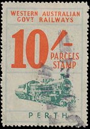 Western Australia Railway Parcels Stamps 1952-1957 Third Series, Second Issue 